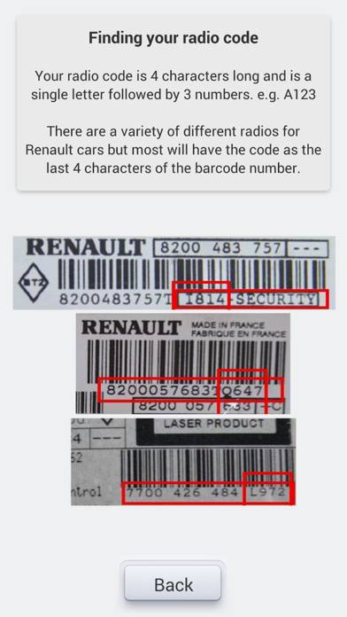 Renault Radio Unlocker Captura de pantalla de la aplicación #3