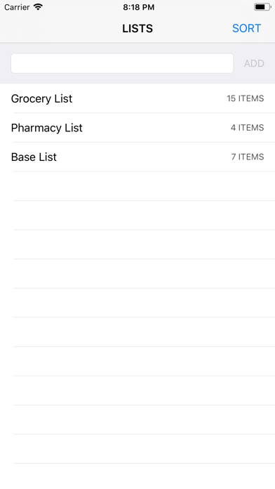 The Simple Shopping List App App screenshot #1