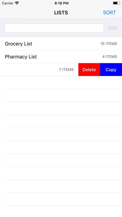 The Simple Shopping List App App screenshot #2