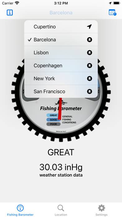 Fishing Barometer App skärmdump #2
