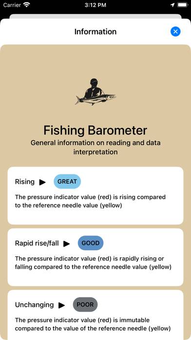 Fishing Barometer Скриншот приложения #3