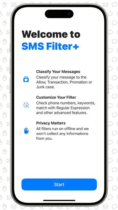 SMS Filter plus Скриншот приложения #1