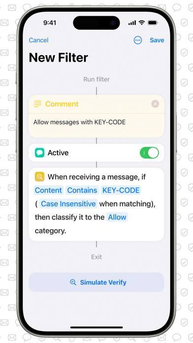 SMS Filter plus App screenshot #3