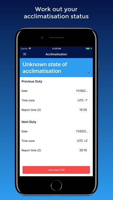 EASA FTL Calculator Captura de pantalla de la aplicación #1