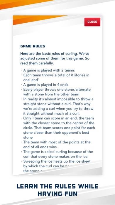 Curling Winter Games skärmdump av spelet
