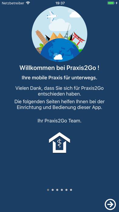 Praxis2Go App-Screenshot #1