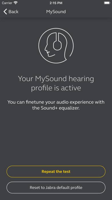 Jabra Sound plus App skärmdump #4
