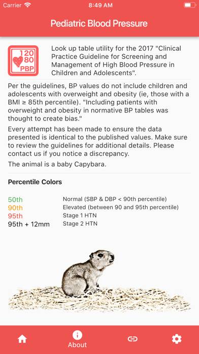 Pediatric Blood Pressure Guide Скриншот приложения #3