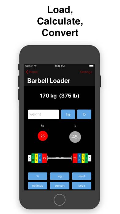 Barbell Loader and Calculator screenshot