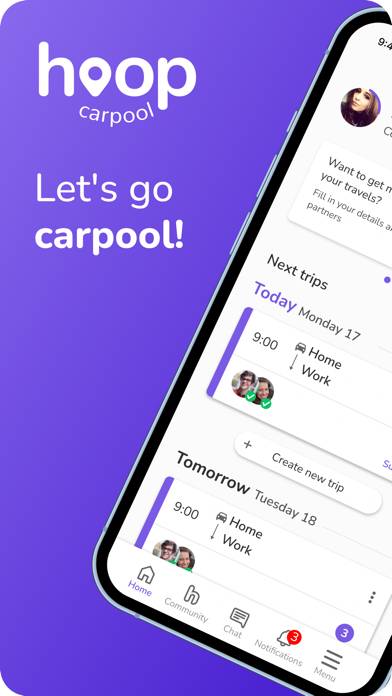 Hoop Carpool Captura de pantalla de la aplicación #1