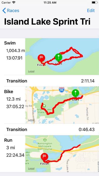 Triathlon Tracker Captura de pantalla de la aplicación #1