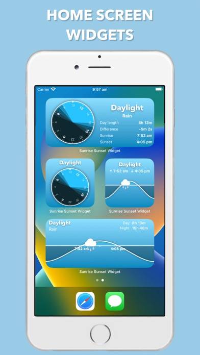Sunrise Sunset Widget App screenshot #2