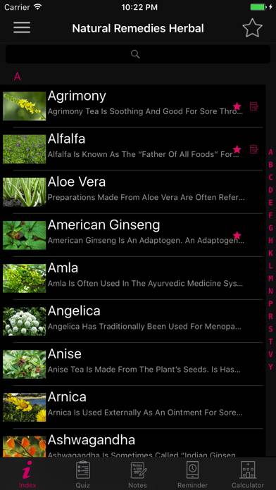 Natural Remedies Herbal App screenshot