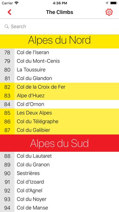 100 Tour de France Climbs App-Screenshot