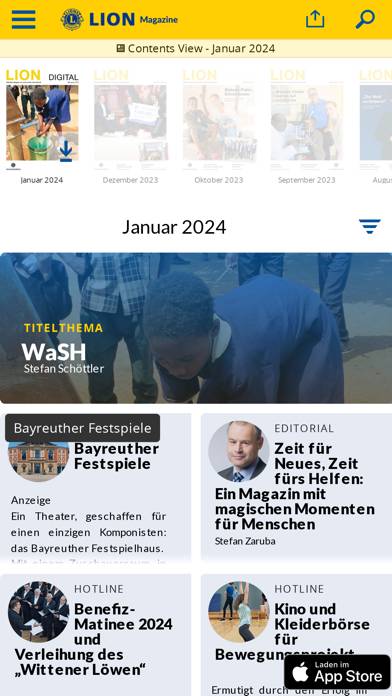 Das LION-Magazin Deutsche App-Screenshot