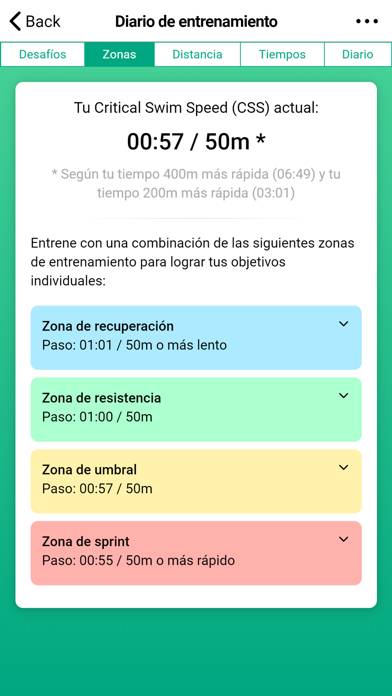 Swim Coach Captura de pantalla de la aplicación