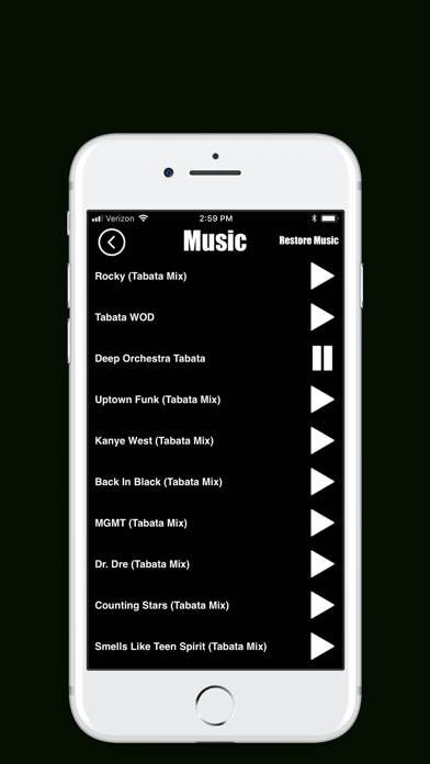 Tabata Songs Plus App screenshot #4