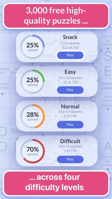 Pure Crosswords: Daily Puzzles game screenshot