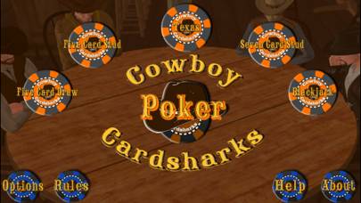 Cowboy Cardsharks Poker Schermata dell'app #1