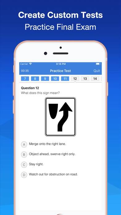 DMV Practice Test Smart Prep plus Captura de pantalla de la aplicación #2