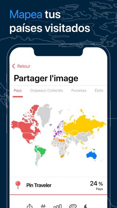 Pin Traveler: Mapa del Viajero Captura de pantalla de la aplicación