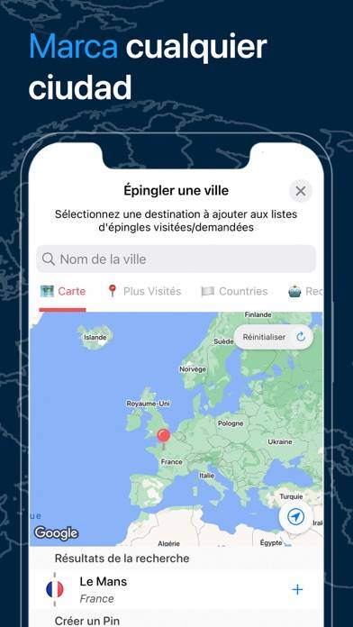 Pin Traveler: Mapa del Viajero Captura de pantalla de la aplicación