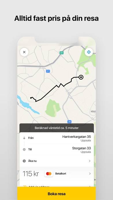 Uppsala Taxi 100 000 skärmdump