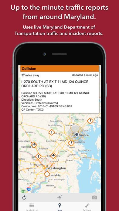 Maryland Roads Traffic App screenshot #1