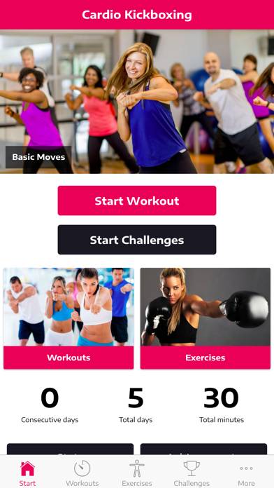 Cardio Kickboxing Workout Captura de pantalla de la aplicación #1