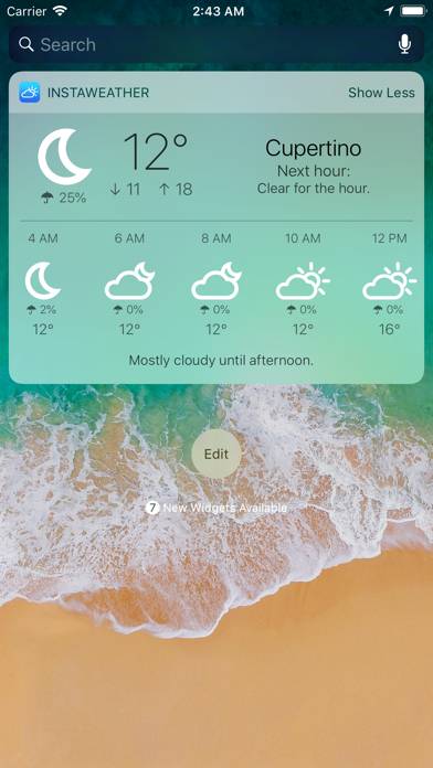 InstantWeather App Capture d'écran de l'application #3