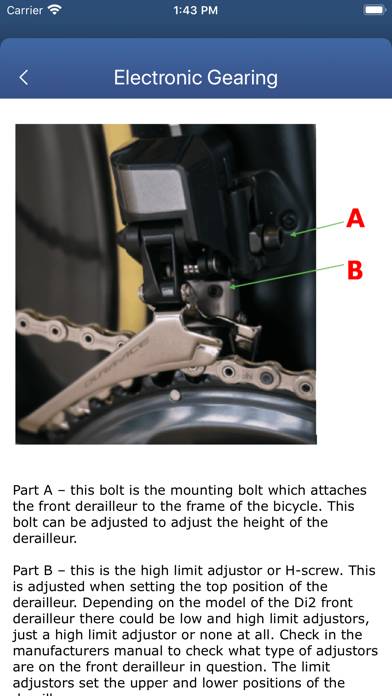 Bicycle Maintenance Guide App screenshot