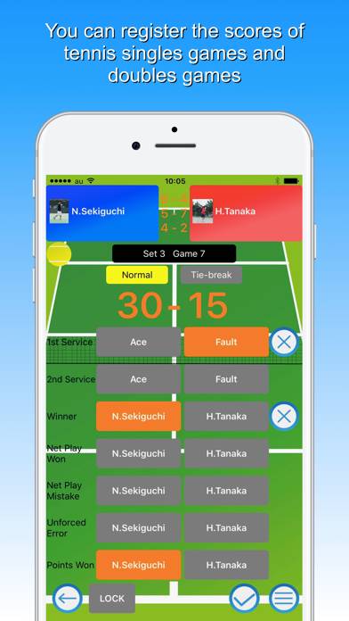 Tennis Score & Card Pro App-Screenshot #1