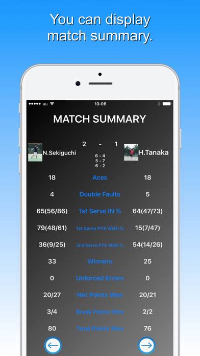 Tennis Score & Card Pro App-Screenshot #2