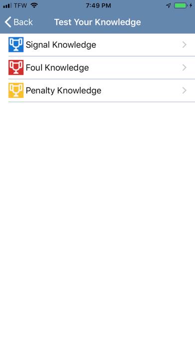 Williams Penalty Card App screenshot