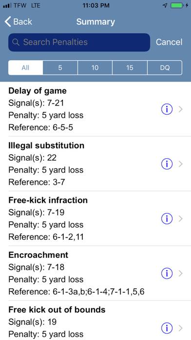 Williams Penalty Card App screenshot