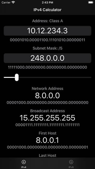 Subnet 64 Captura de pantalla de la aplicación