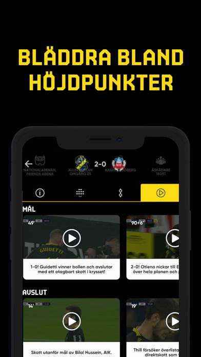 AIK Fotboll Live App skärmdump