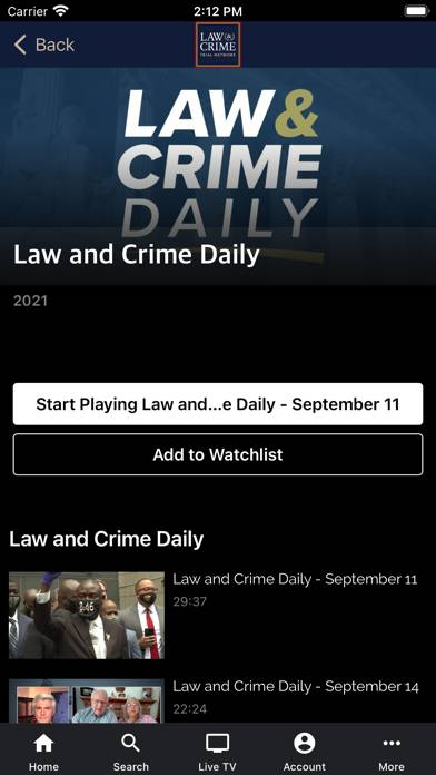 Law & Crime Plus App screenshot