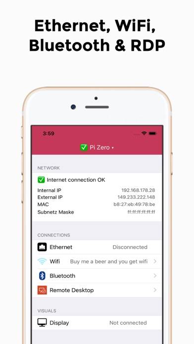 Raspberry Pi. Captura de pantalla de la aplicación #2