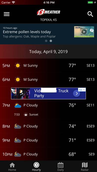 WIBW 13 Weather app App screenshot