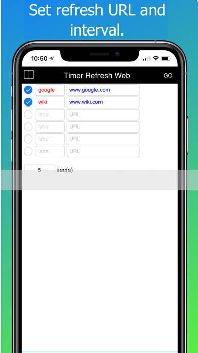 Auto Refresh Web Pages Captura de pantalla de la aplicación #2