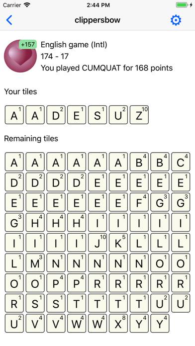 Wordfeud Tiles App skärmdump #3