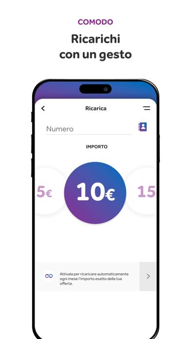Ho. Schermata dell'app