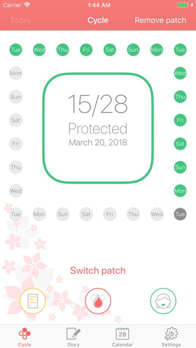 Contraceptive Patch Reminder App-Screenshot #2