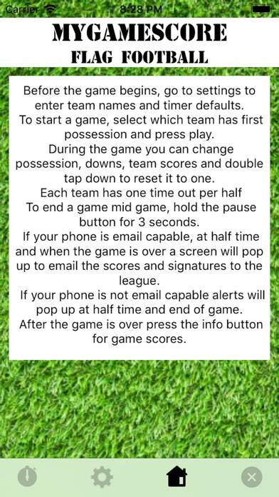 MyGameScore Flag Football App screenshot