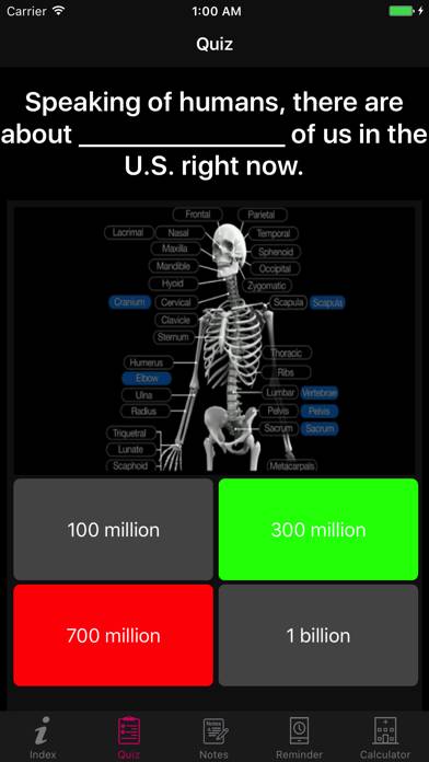 Amazing Human Body Facts, Quiz App screenshot #6