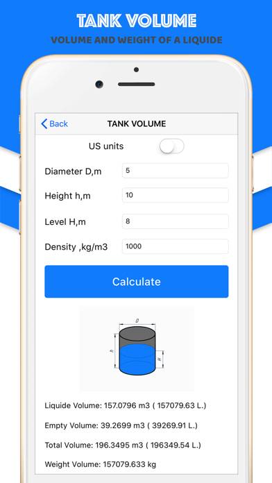 Volume of tank Calculator Uygulama ekran görüntüsü #2