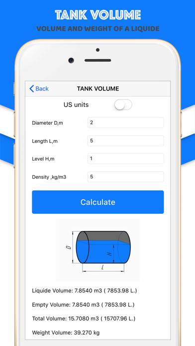 Volume of tank Calculator Uygulama ekran görüntüsü #4