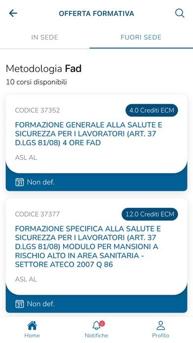 Formazione Sanità Piemonte Schermata dell'app #3