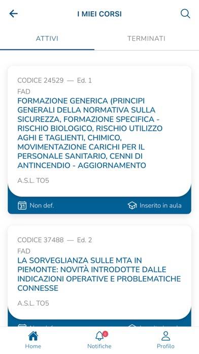 Formazione Sanità Piemonte Schermata dell'app #4